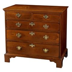 George III Mahogany Straight Fronted Chest of Drawers