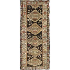 Antique Konya Runner with Tribal Geometric Design