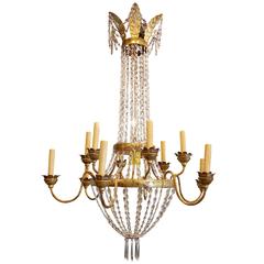18th Century Mecca and Crystal Chandelier from Lucca, Italy