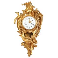 Antique Wall Clock in Louis XV Style Farret and Honoré Pons