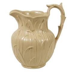 A Large English Drabware Pitcher