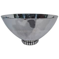 Danish Modern Sterling Silver Bowl in Machine Age Style