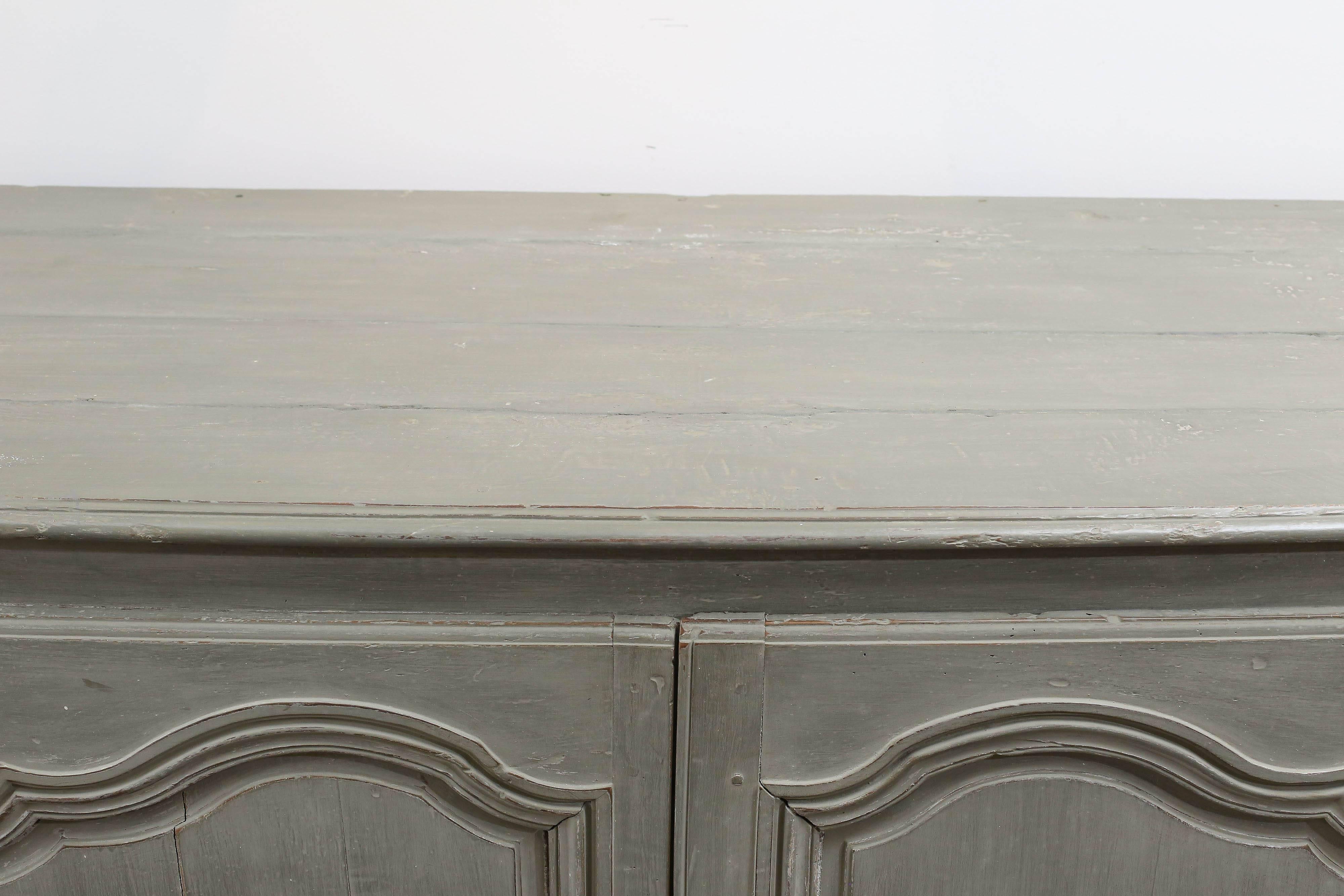 18th Century and Earlier Antique 18th Century Louis XV Painted Buffet For Sale