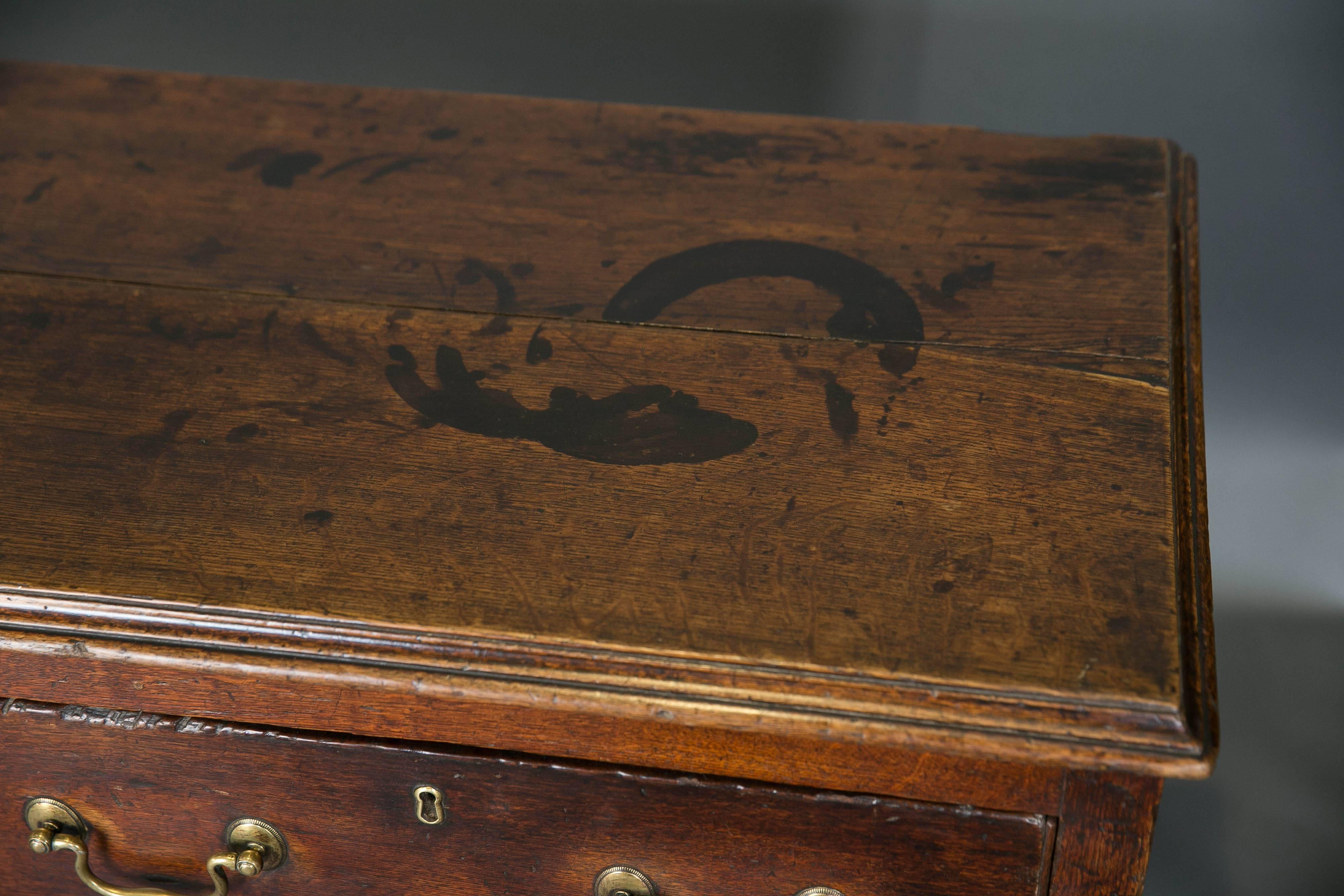 Oak Antique 19th Century Dresser Base or Narrow Console