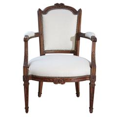 Period Louis XVI 18th Century Upholstered Armchair Fauteuil 11