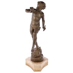 Fine and Rare Antoine Durenne Cast Figural Sculpture, Paris France