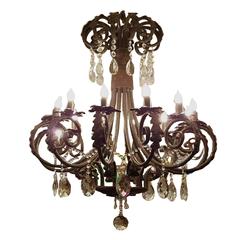 Palace Size Wrought Iron 12-Light Chandelier