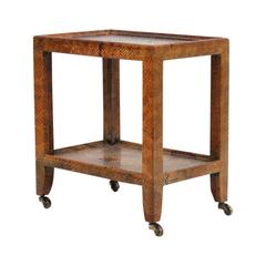 Karl Springer Snakeskin Telephone Table