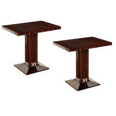 Elegant Pair of Art Deco Side Tables/Gueridons