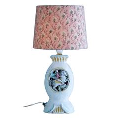 Retro 1950s Italian Ceramic Table Lamp