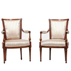 Pair of French Directoire Fauteuil Armchairs 11