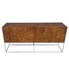 Milo Baughman for Thayer Coggin Floating Olivewood Credenza