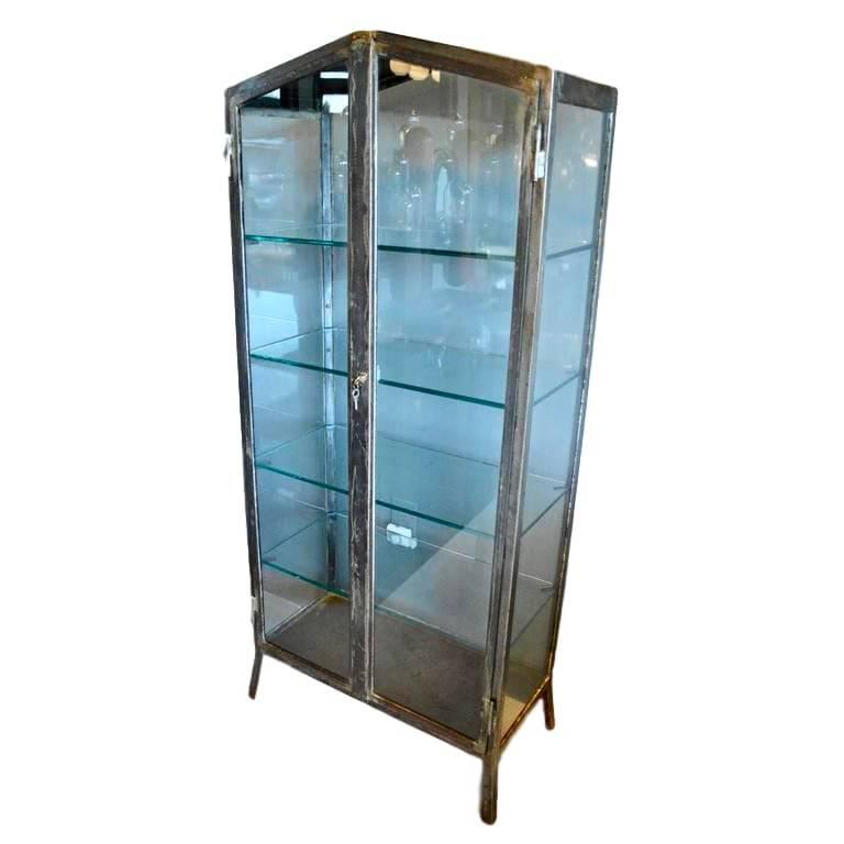 Iron and Glass Vitrine, 1930s Argentina For Sale