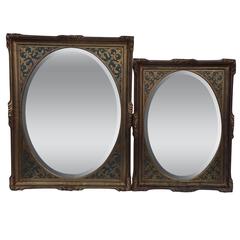 Unmatched Pair of Signed Monumental Mirror 10