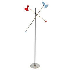 1950s Italian Articulated Floor Lamp by Stilnovo 10