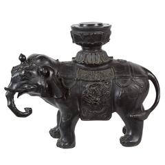 19th Century Japanese Bronze Elephant 