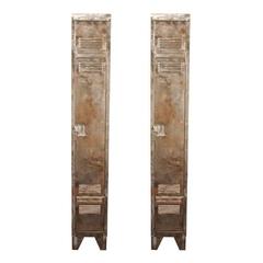 Pair of German Metal Lockers, circa 1940 8