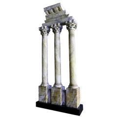 Grand Tour Alabaster Model of the Temple of Castor and Pollux, Rome, circa 1870