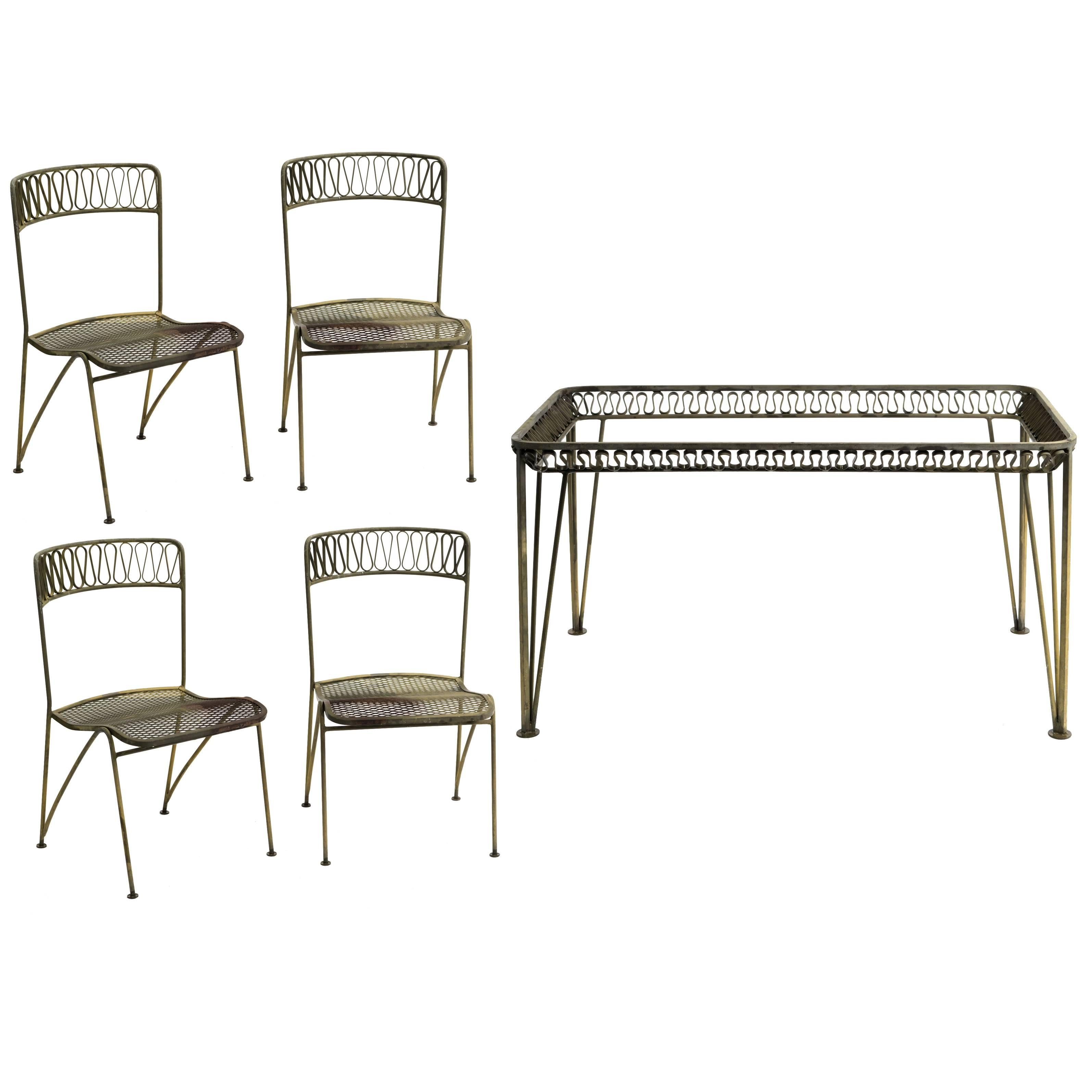 1950s Ribbon Outdoor Dining Set by Maurizio Tempestini