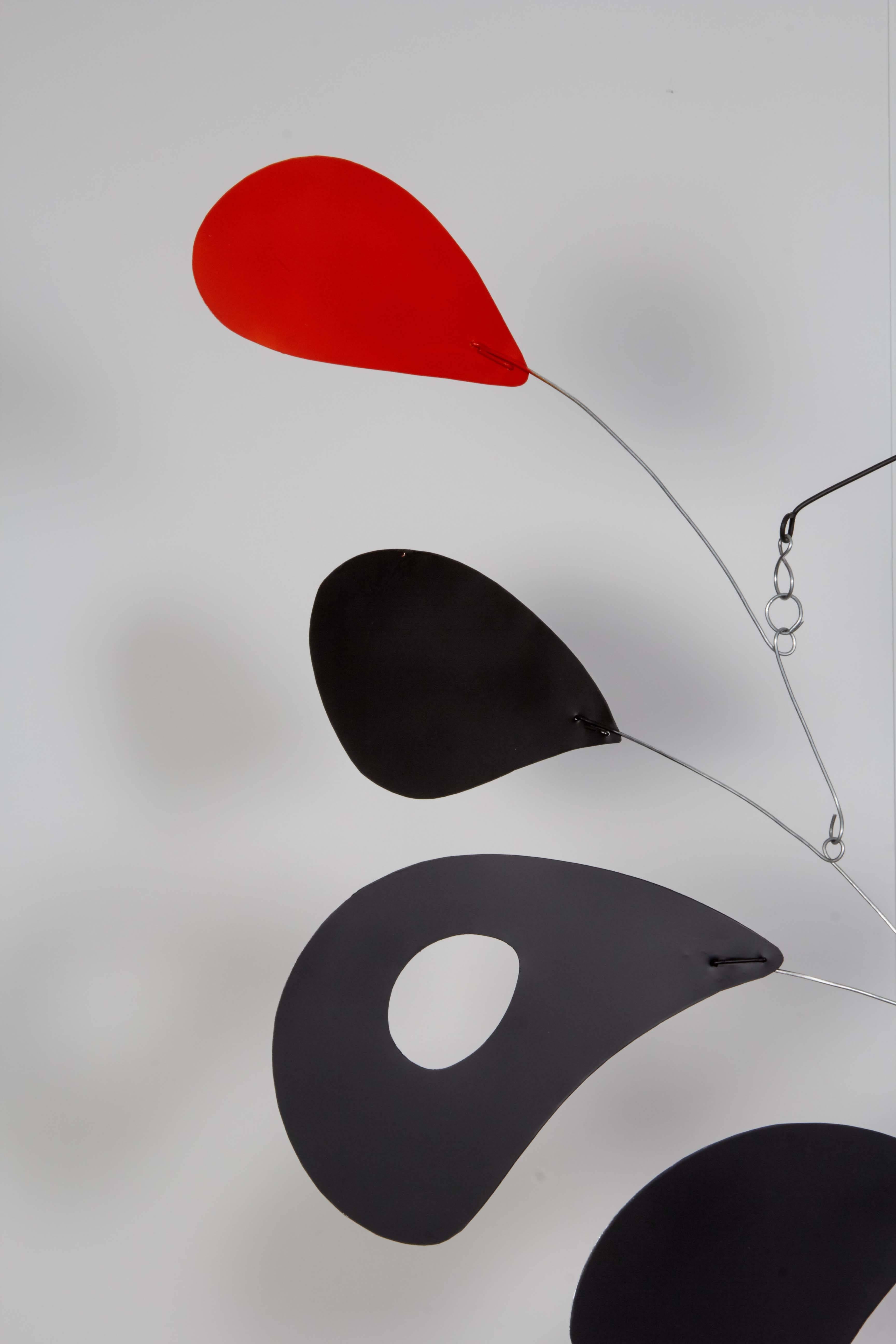 Contemporary Jim Hunter Black and Red Hanging Mobile, 2015