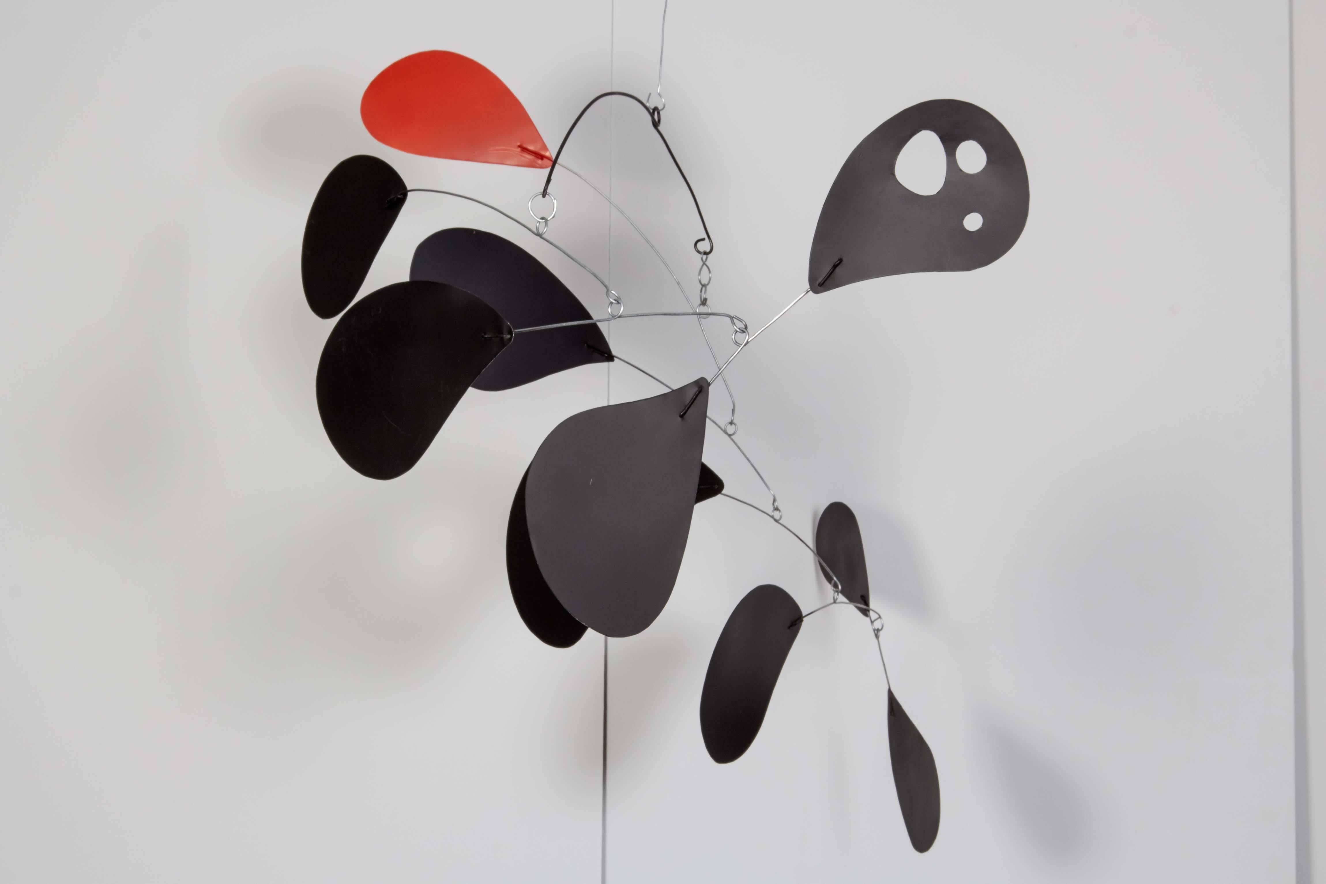 Metal Jim Hunter Black and Red Hanging Mobile, 2015