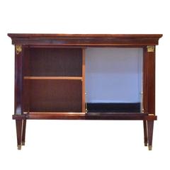 Italian Design 1950s Neoclassic Mahogany and Formica Bar Unit, Sideboard Storage