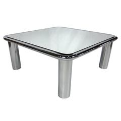 Chrome and Mirror Coffee Table by Gianfranco Frattini for Cassina