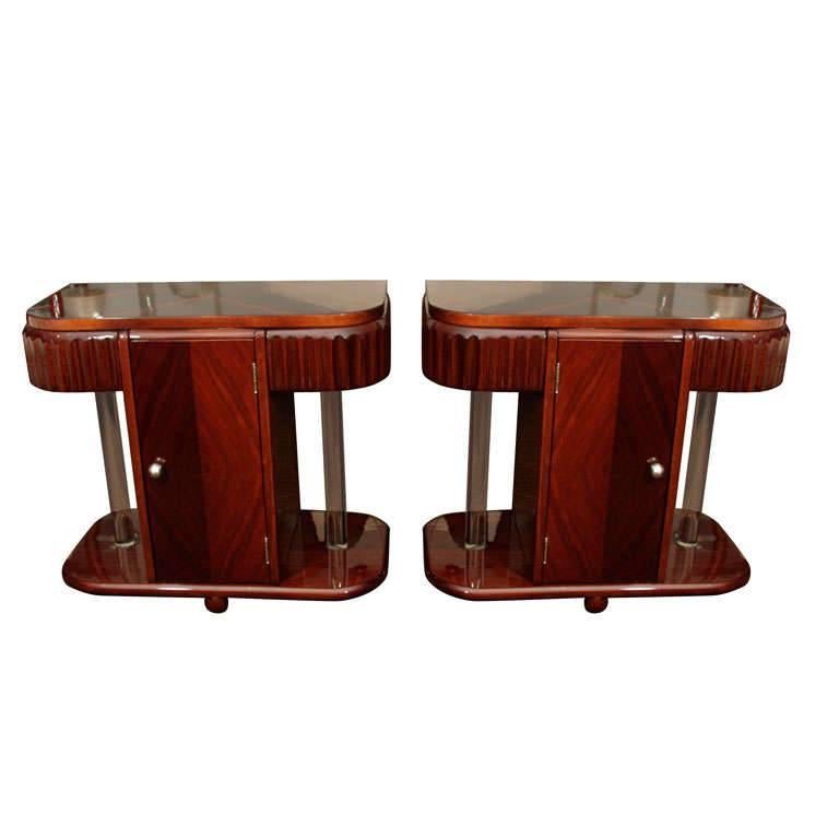 Glass Rod End Tables For Sale
