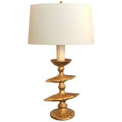 Gilt Bronze Giacometti Style Lamp