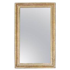 19th Century Gold Gilt Decorative Frame Rectangular Wall Mirror, France