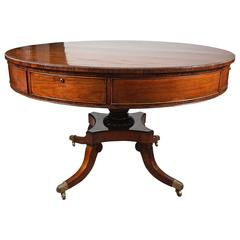 19th Century Regency Rosewood Drum Table