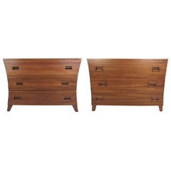 Pair Vintage Three Drawer Dressers