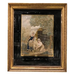 Antique 19th Century Framed Needlepoint
