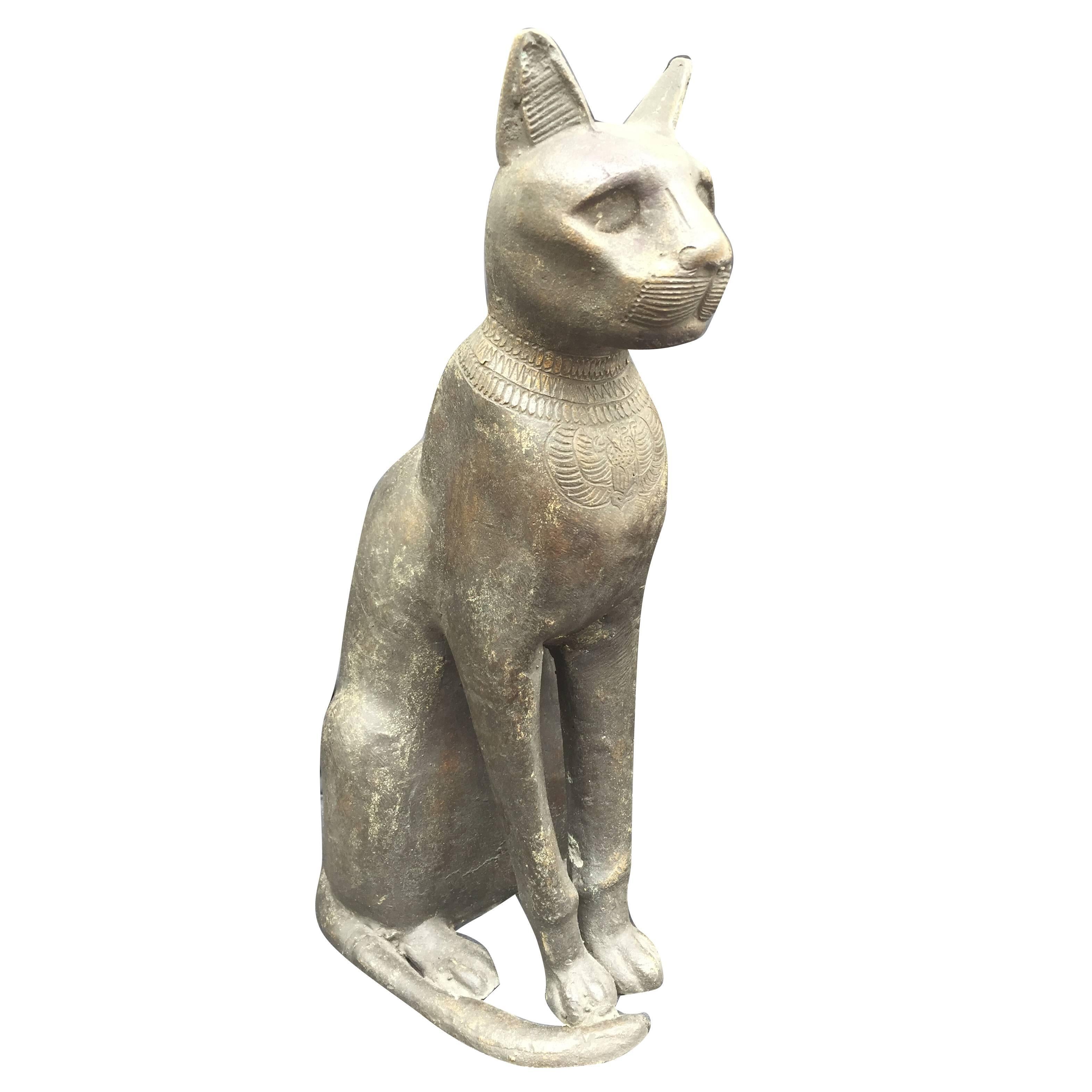 Big Antique Bronze CAT- finely cast Early 20th century