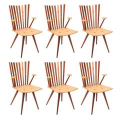 Six Foersom and Lorenzen Mikado Dining Chairs