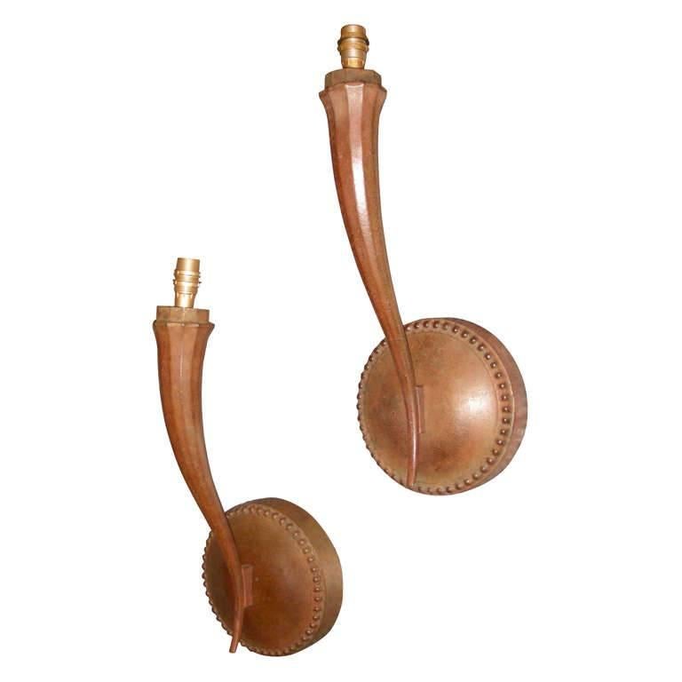 Two 1930s Sconces Attributed to Jacques Emile Ruhlmann