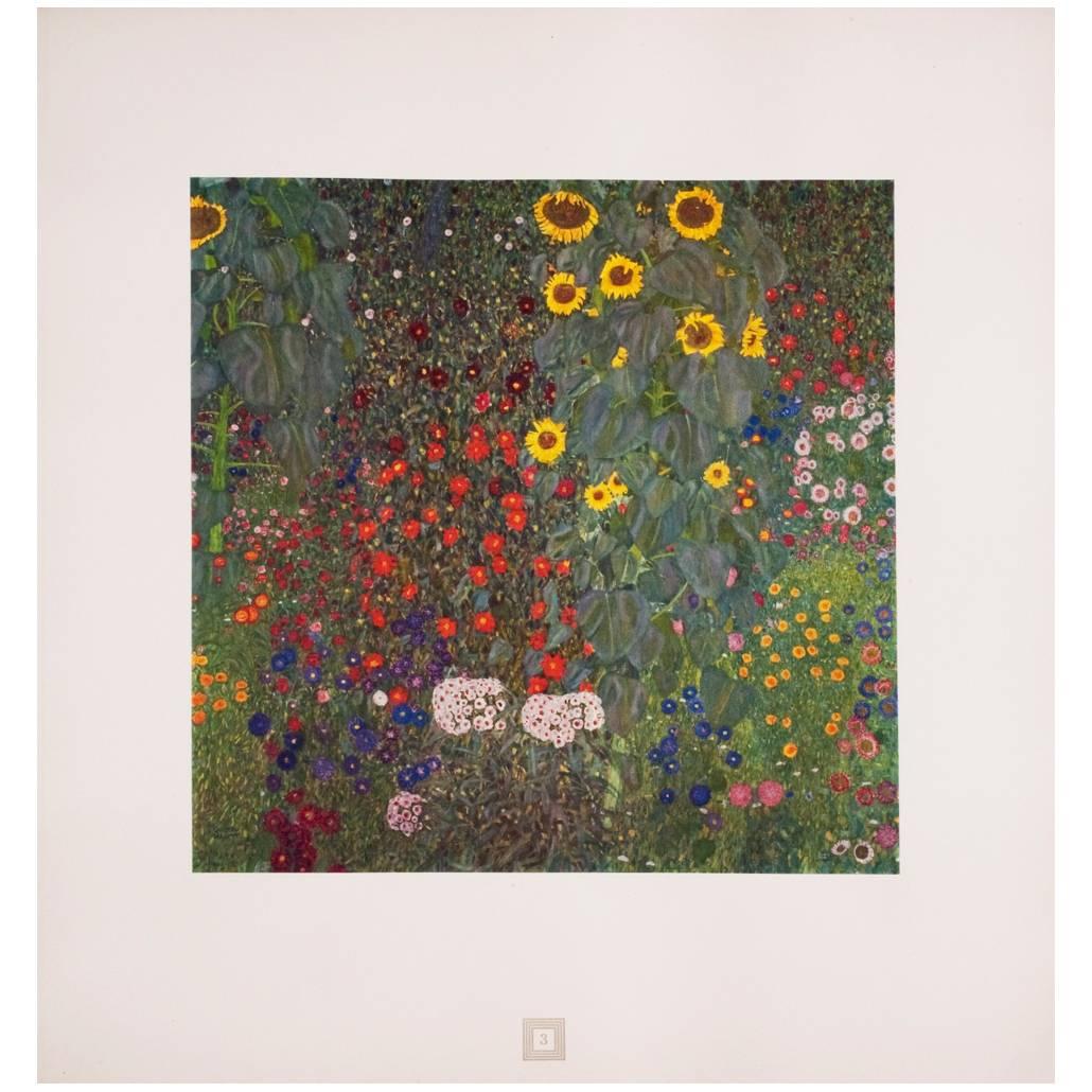 After Gustav Klimt, "Sunflowers, " from the Portfolio Gustav Klimt an Aftermath For Sale