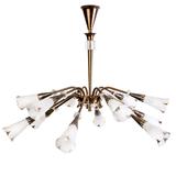 Mid-Century Genet et Michon Chandelier with Shades by Sevres