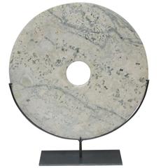 Cream and Grey Disc Sculpture, China, Contemporary 5