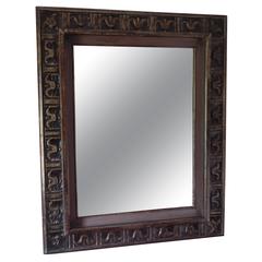 Elegant Hand-Carved French 1940s Modern Neoclassical Mirror