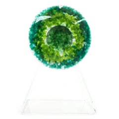 RETNA SMALL Eye Multicolor Decorative Cast Glass Piece 