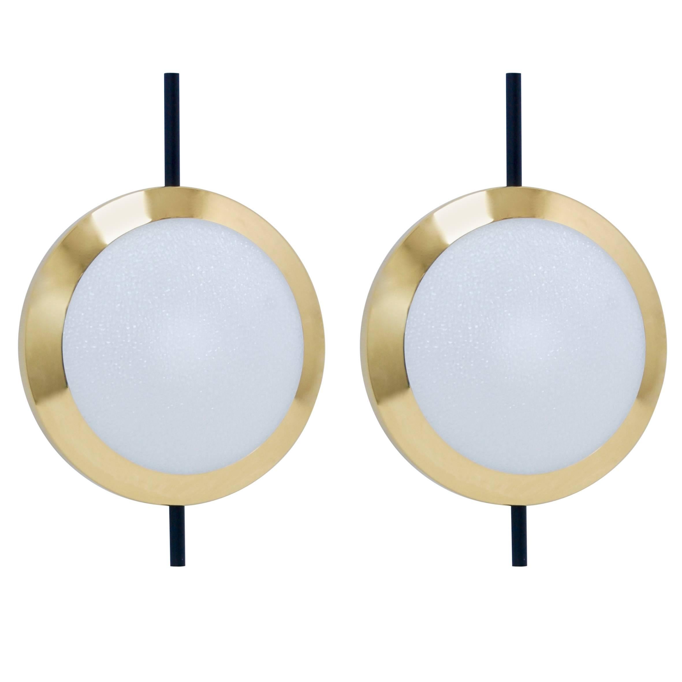 Wall Sconces in the Manner of Stilnovo by Lumfardo Luminaires For Sale