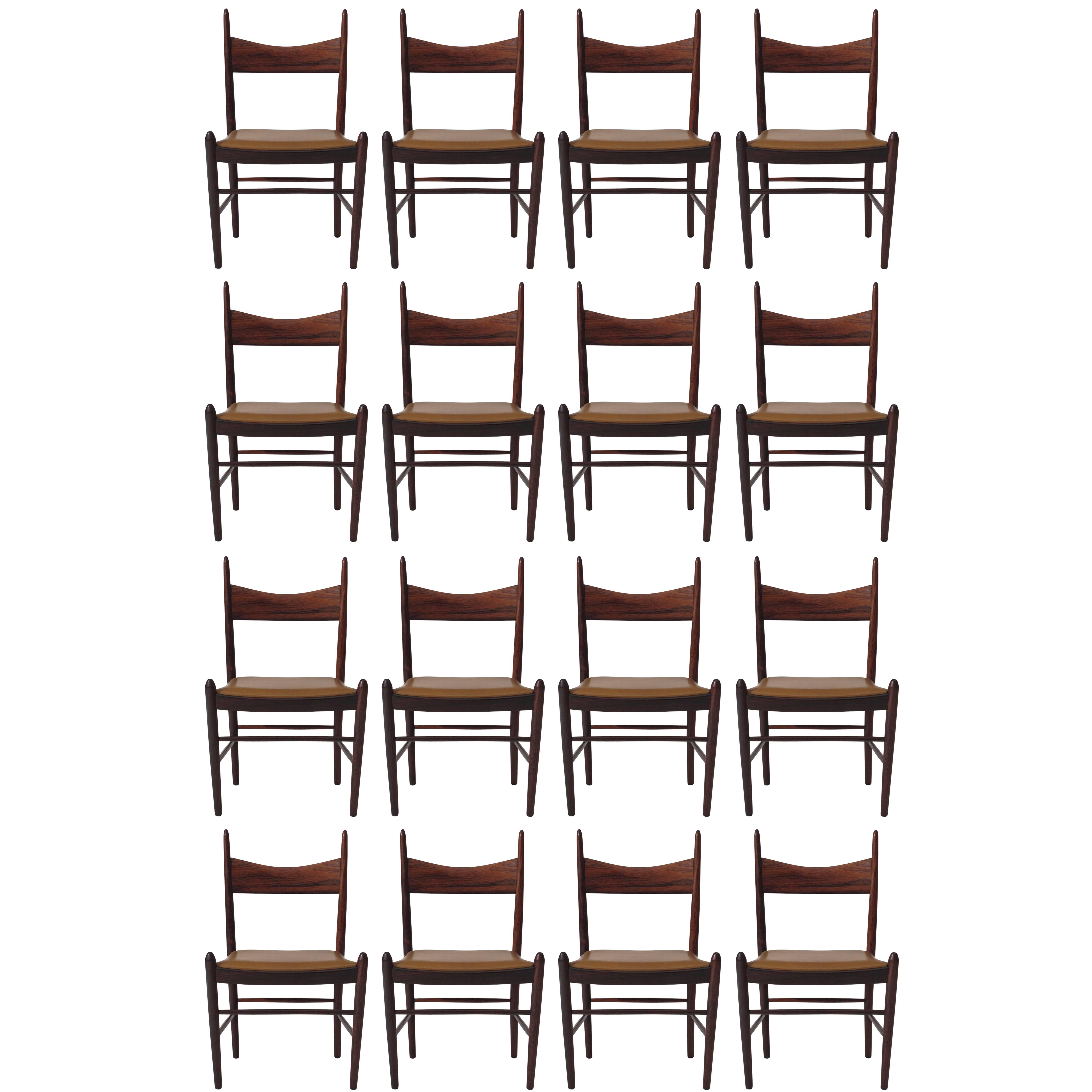 16 Vestervig Eriksen Rosewood Danish Dining Chairs