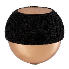 'Sea Anemone' Copper Side Table with a Maple Root Top by Pia Maria Raeder