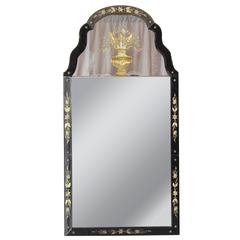 Antique Venetian Etched Grey Glass Mirror