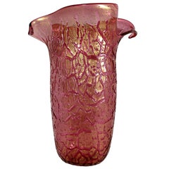 Enrico Camozzo Vase en verre de Murano avec mouchetures d'or