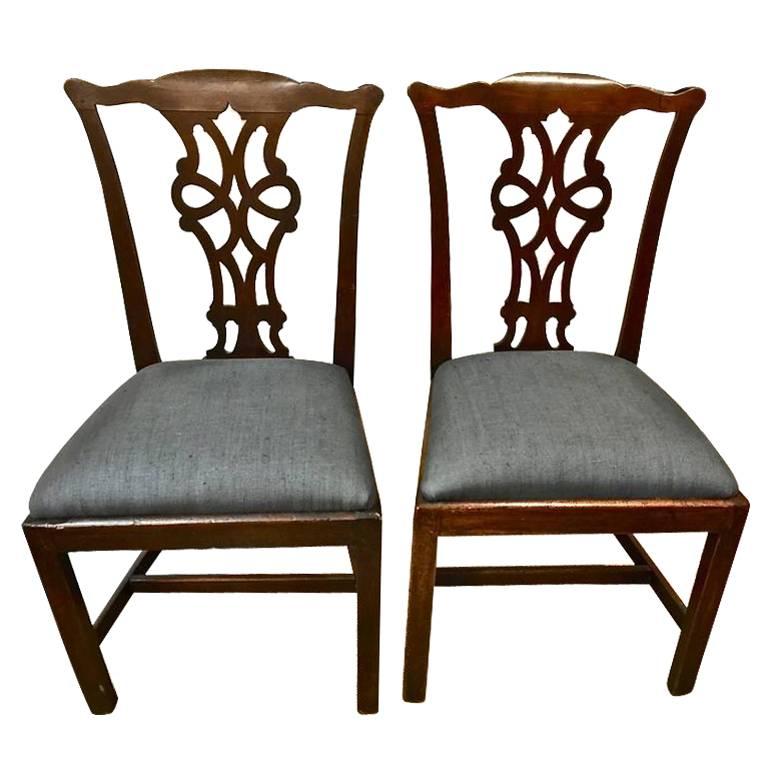 Two Mahogany George III Chippendale Chairs, circa 1770