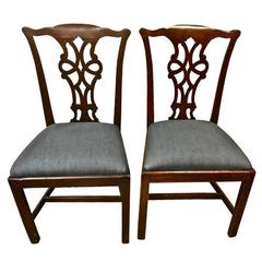 Two Mahogany George III Chippendale Chairs, circa 1770