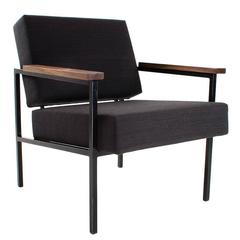 Rare 1950s Dutch Mid-Century Modern Easy Chair New Upholstered