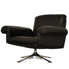 Vintage De Sede DS 31 Swivel Lounge Armchair 1970`s 11